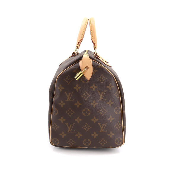 Louis Vuitton Monogram Speedy 35 Hand Bag Brown - Picture 3 of 9